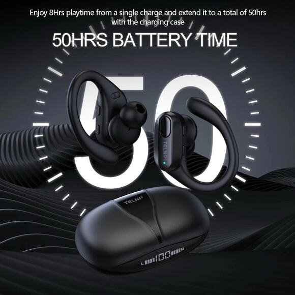 Over The Ear R800 True Wireless Earbud Headphones LED Case Sports New Sealed Box - Picture 3 of 7